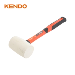 Búa cao su đầu trắng 450g/ 16OZ tay cầm bằng sợi thủy tinh Kendo - 25501