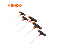 Bộ chìa khóa đầu hoa thị tay cầm chữ T chất liệu thép CrV (5 cái/ bộ) Kendo - 20780