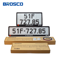 Combo bộ 2 khung bảo vệ biển số ô tô nhựa PP Brosco – dành cho Vinfast VF3