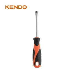 Tua vít dẹp bằng thép Cr-V tay cầm bọc cao su Kendo