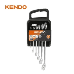 Bộ 6 cái cờ lê kết hợp vòng miệng bằng thép CrV (6-8-10-12-14-17mm) Kendo - 15412