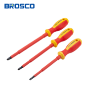 Tua vít dẹp cách điện 1000V VDE bằng thép Cr-Mo Brosco