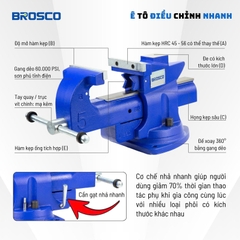 Ê Tô hạng nặng điều chỉnh nhanh thương hiệu Brosco