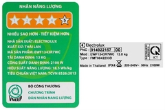 Máy giặt Electrolux UltimateCare 700 Inverter 13 kg EWF1343R7WC