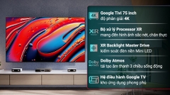 Google Tivi QLED Mini LED Sony 4K 75 inch K-75XR90