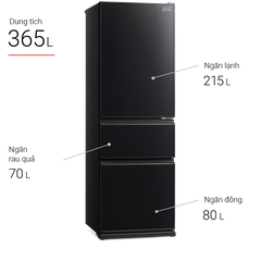Tủ Lạnh Mitsubishi Inverter 365 lít MR-CGX46EN-GBK-V - Chính hãng