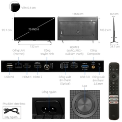 Google Tivi TCL AI 4K 75 inch 75P79B Pro