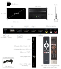 Android Tivi AQUA 4K 65 inch LE65AQT6600UG
