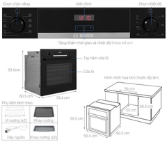 Lò nướng âm 71 lít Bosch HBS534BB0B