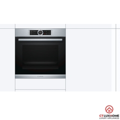 LÒ NƯỚNG ÂM TỦ BOSCH HBG634BS1 SERIE 8 71 LÍT ECOCLEAN