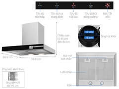 Máy hút mùi áp tường Bosch DWB67BK61T