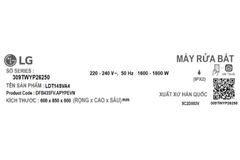 Máy rửa bát độc lập 14 bộ LG LDT14SVA4