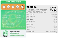 Tủ lạnh Toshiba Inverter 194 lít GR-RT252WE-PMV(52)