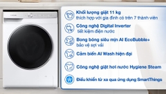 Máy giặt Samsung AI EcoBubble Inverter 11 kg WW11CGP44DSHSV