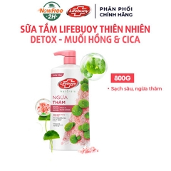Sữa tắm Lifebuoy Detox muối hồng và rau má 800g