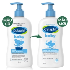 Sữa tắm gội Cetaphil dịu lành cho Bé 400ml Baby Gentle Wash Shampoo