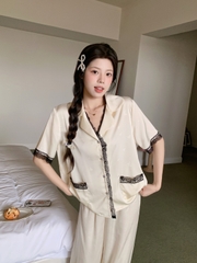 Tnqd viền ren Kem Hồng