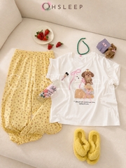 Tnqd cotton quần vàng