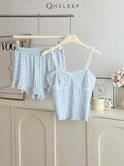 Đùi 2 dây caro Đỏ Xanh