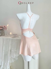 Váy 2d ren Hồng Đen