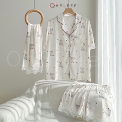 Set 3 gấu Hồng Trắng