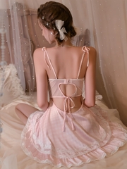 Váy 2 dây sexy caro Hồng