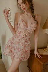 Váy 2 dây hoa sexy Hồng Xanh