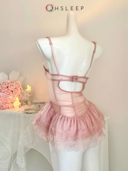 Váy 2d hoa bèo Hồng 2