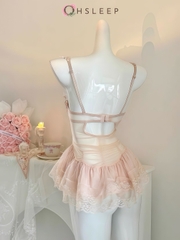 Váy 2d hoa bèo Hồng 2