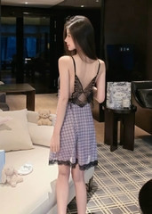 Váy 2d bướm Tím
