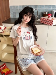 Đùi cotton kẹo kitty Xanh Hồng