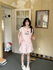 Đùi cotton kẹo kitty Xanh Hồng