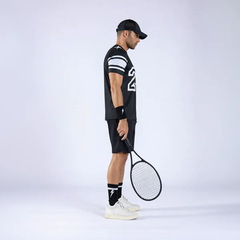 Áo Ngắn Tay Thể Thao Nam Pickleball/Tennis About Tech ICON 24 BLACK & WHITE