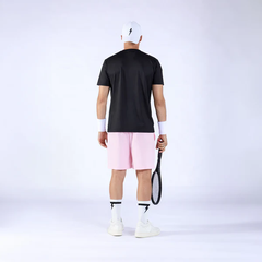 Áo Ngắn Tay Thể Thao Nam Pickleball/Tennis About Tech STARS BLACK & PINK
