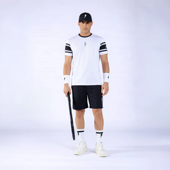 Áo Ngắn Tay Thể Thao Nam Pickleball/Tennis About Tech ICON NEW YORK WHITE & BLACK