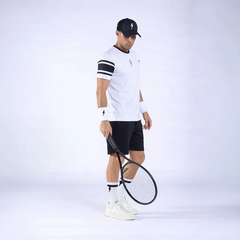 Áo Ngắn Tay Thể Thao Nam Pickleball/Tennis About Tech ICON NEW YORK WHITE & BLACK