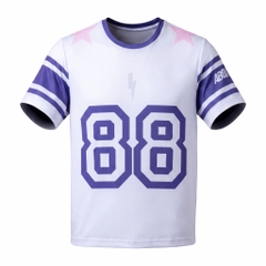 Áo Ngắn Tay Thể Thao Nam Pickleball/Tennis About Tech ICON 88 WHITE & PURPLE