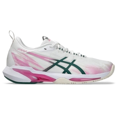 Giày Tennis/Pickleball Nữ Asics SONICSMASH FF WHITE/JEWEL GREEN