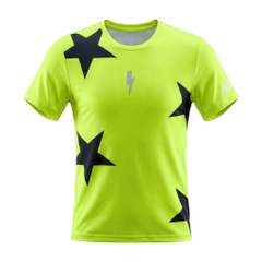 Áo Ngắn Tay Thể Thao Nam Pickleball/Tennis About Tech STARS FLUO YELLOW