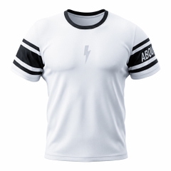 Áo Ngắn Tay Thể Thao Nam Pickleball/Tennis About Tech ICON NEW YORK WHITE & BLACK