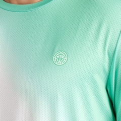 Áo Bidi Badu tay ngắn thể thao tennis/pickleball nam Crew 2.0 Green White BB110019-703