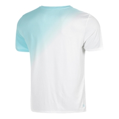 Áo tay ngắn thể thao tennis/pickleball nam Bidi Badu Crew 2.0 Turquoise White