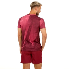 Áo Bidi Badu tay ngắn thể thao tennis/pickleball nam Freeze Out Dark Red Pink BB110043-9050
