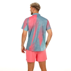 Áo Bidi Badu tay ngắn thể thao tennis/pickleball nam Freeze Out Polo Grey Pink BB110045-8050