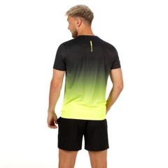 Áo Bidi Badu tay ngắn thể thao tennis/pickleball nam Night Flash Black Neon Yellow BB110051-411