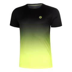 Áo Bidi Badu tay ngắn thể thao tennis/pickleball nam Night Flash Black Neon Yellow BB110051-411