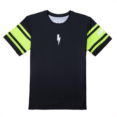 Áo Ngắn Tay Thể Thao Nam Pickleball/Tennis About Tech ICON TOKYO BLACK & FLUO YELLOW
