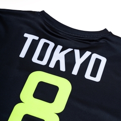 Áo Ngắn Tay Thể Thao Nam Pickleball/Tennis About Tech ICON TOKYO BLACK & FLUO YELLOW