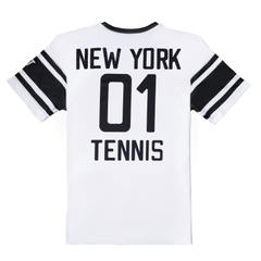 Áo Ngắn Tay Thể Thao Nam Pickleball/Tennis About Tech ICON NEW YORK WHITE & BLACK