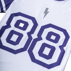 Áo Ngắn Tay Thể Thao Nam Pickleball/Tennis About Tech ICON 88 WHITE & PURPLE